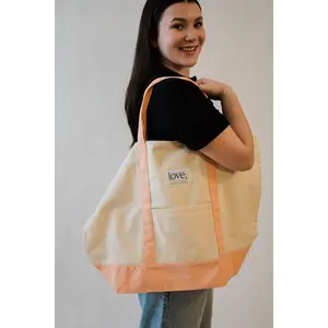 Love the Journey Boat Tote - Coral