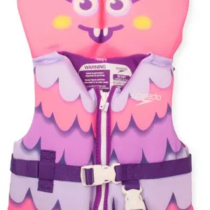 Speedo Infant Cutie Boo Life Jacket Vest, Pink Water Sports Safety Gear for Youth