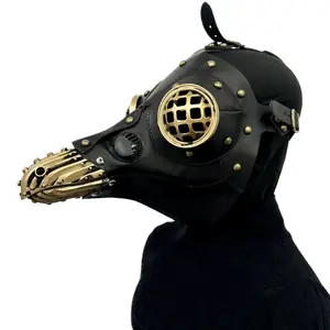 Steampunk Plague Doctor Costume Mask, Long Nose Masquerade Party Halloween Masks