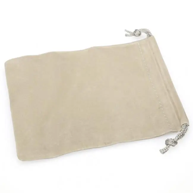 212 MAIN Dice Bag, Small Comfortable Grey Suede Polyhedral Pouch with Drawstring Top for Tabletop RPG Game, Dice Storage, Rpg And D&D Gamers, Convenient