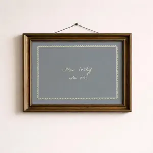 Romantic Quote Print Minimalist Blue Wall Art