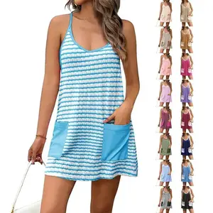 Women's tennis sportswear mini jumpsuit dress with built-in shorts for summer wearRAIMENTRY