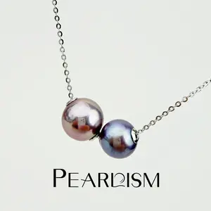 【Adee】PEARLISM Dainty Everyday Edison Pearl Necklace | 8-11mm Silver Two-Tone Hypoallergenic-AFEN010