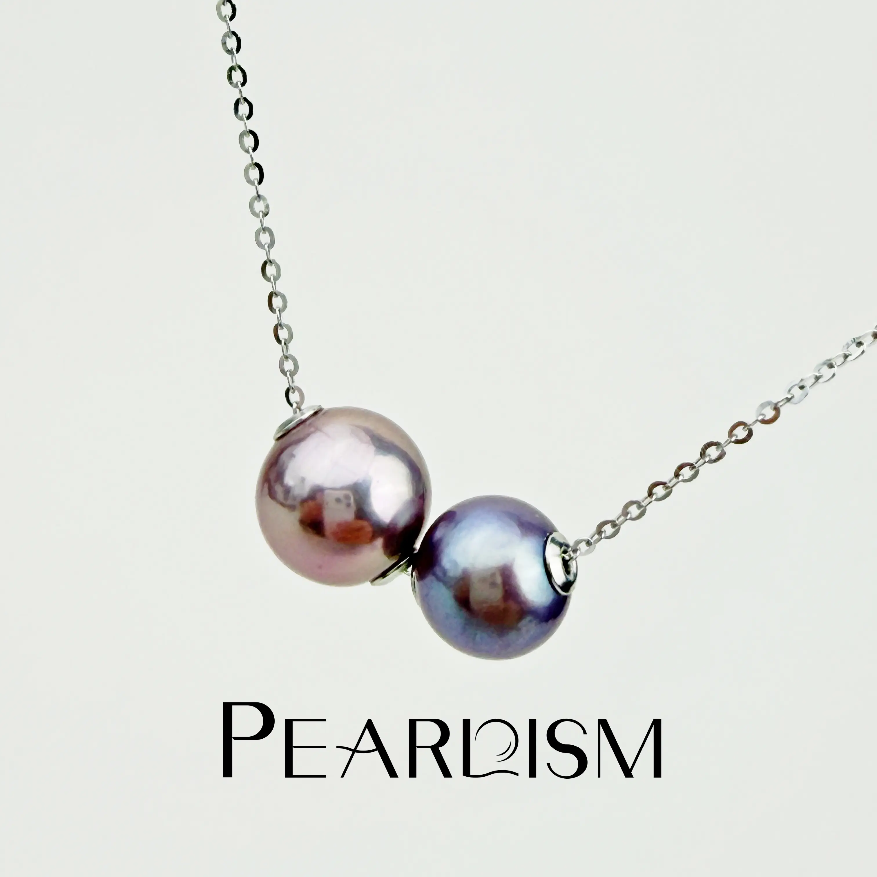 【Adee】PEARLISM Dainty Everyday Edison Pearl Necklace | 8-11mm Silver Two-Tone Hypoallergenic-AFEN010