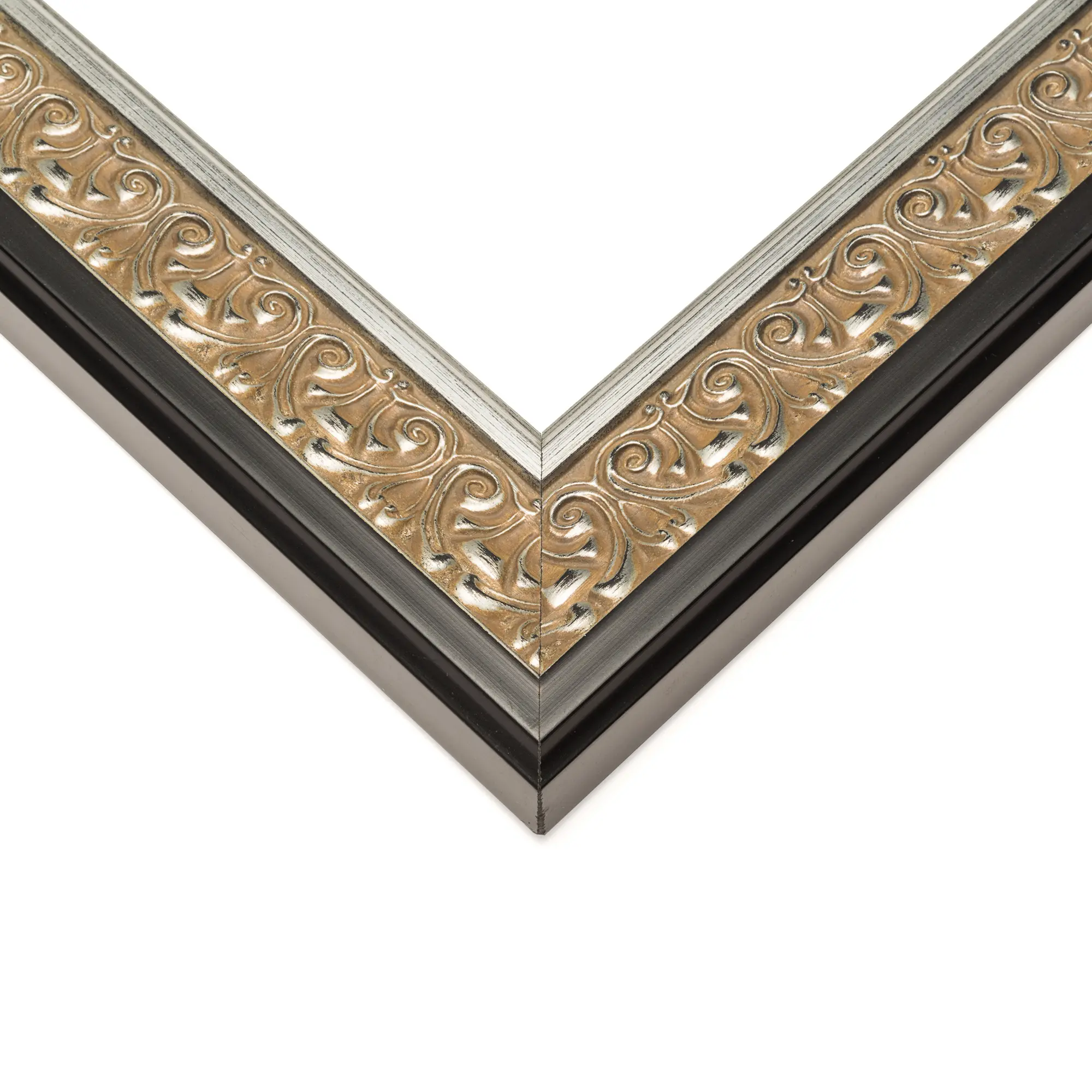 22x34 Ornate Silver Picture Frame - UV Acrylic, Foam Board Backing, Hanging Hardware