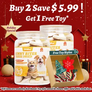 Wellix Sunny Bites Freeze-Dried Cats & Dogs Treats - High Protein Chicken Egg Yolk Goat Milk - Support Immunity Gut Health Shiny Coat