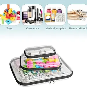 Pet Travel Storage Box, Clothing Cosmetics Desktop Organizer, Transparent Zipper Bag, Hard Shell Zipper Case, Travel Toiletry Bag, Travel Cosmetic Bags
