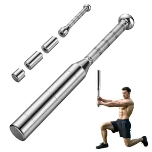 EAST MOUNT Adjustable Macebell Clubbell for Strength Training 6-in-1 Premium Steel Weighted Indian Clubbell with 6 Adjustable Weight Settings for Full Body Muscles Shoulder Grip Forearm Training & Stretching