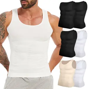 CATTIBOR 1/2 Pack Men Compression Vest Tank Top ,Men Sleeveless Shirt ,Men Shapewear T-Shirt Sport Men Workout Training Basketball GYM Vest Men Underwear for All Season,Boys Vests,BACK TO SCHOOL OUTFITS