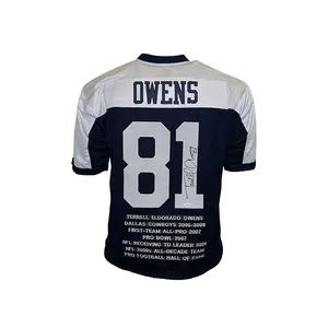 Terrell Owens Autographed Custom Thanksgiving Football Jersey (JSA)