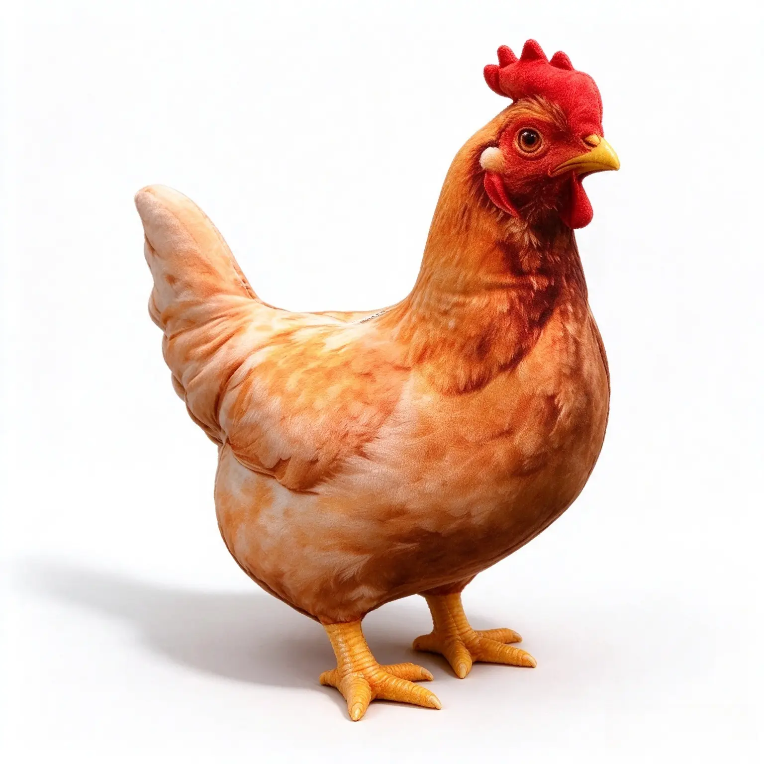 40cm Realistic Chicken Plush Toy, Soft Simulation Farm Hen Stuffed Animal Doll, Dog Bed Pillow, Funny Gift for Home Decor Photo Prop Kids