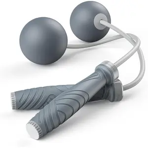Weighted Cordless Jump Rope for Fitness - Silent Skipping Rope for Home Workouts, Adults & Beginners