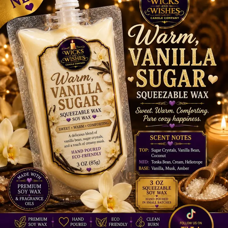 Warm Vanilla Sugar Wax - 3oz Squeezable wax