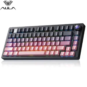 HI75C Pro Gaming Keyboard, RGB Backlit Bluetooth/USB-C/Wireless Mechanical Keyboard, Hot Swappable Creamy Keyboards for PC/MAC/Windows Gamer