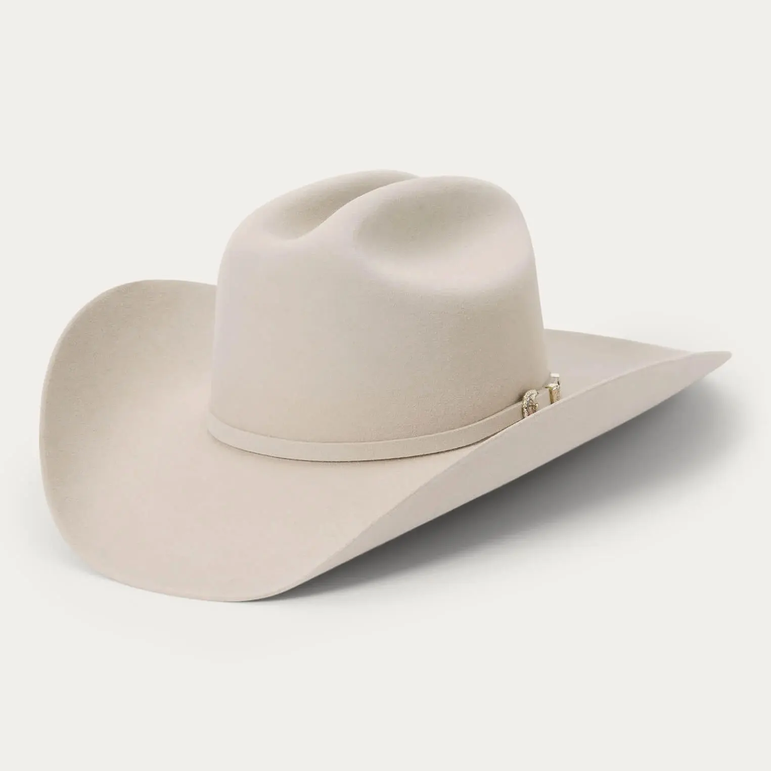Stetson Shasta 10X Beaver Fur Felt Mist Grey Made In USA Western Hat SFSHAS-724234