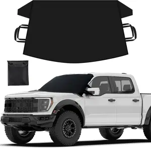 EcoNour Windshield Protector | Durable 600D Oxford Fabric | Waterproof Winter Car Cover for Pickup Truck, SUV & Mini Van | Essential Car Accessories | X-Large (74"x43")