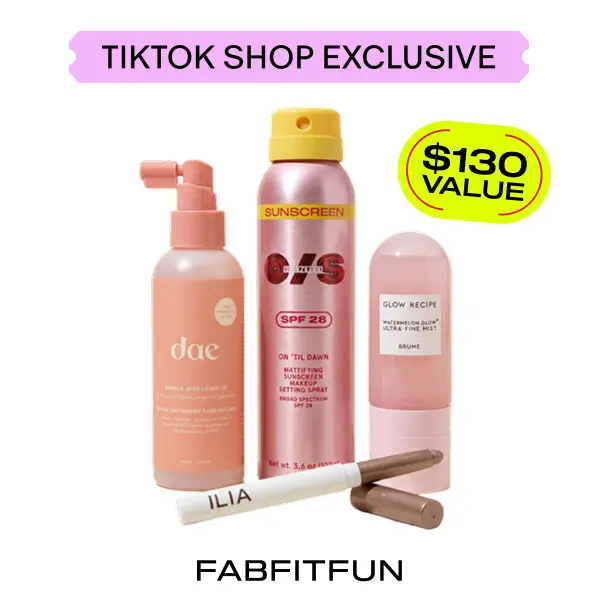 FabFitFun Viral Beauty Faves ($130 Value) | One/Size, Dae, ILIA, Glow Recipe | Setting Spray, Face Mist, Eyeshadow Stick, Leave In Conditioner