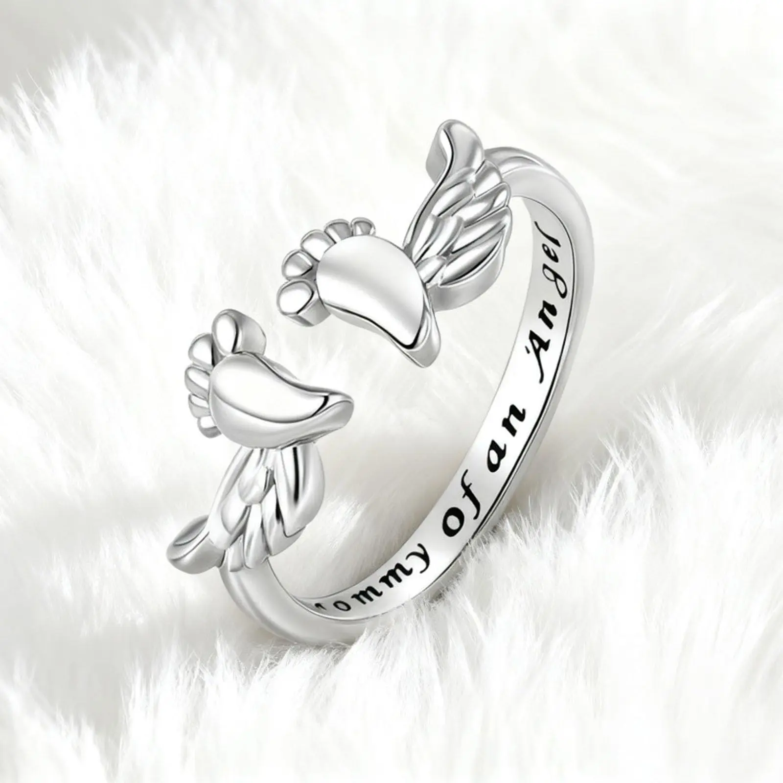 Miscarriage Ring Loss of Pregnancy Mommy of an Angel Ring Memorial Jewelry Sympathy Gift for Women Mom