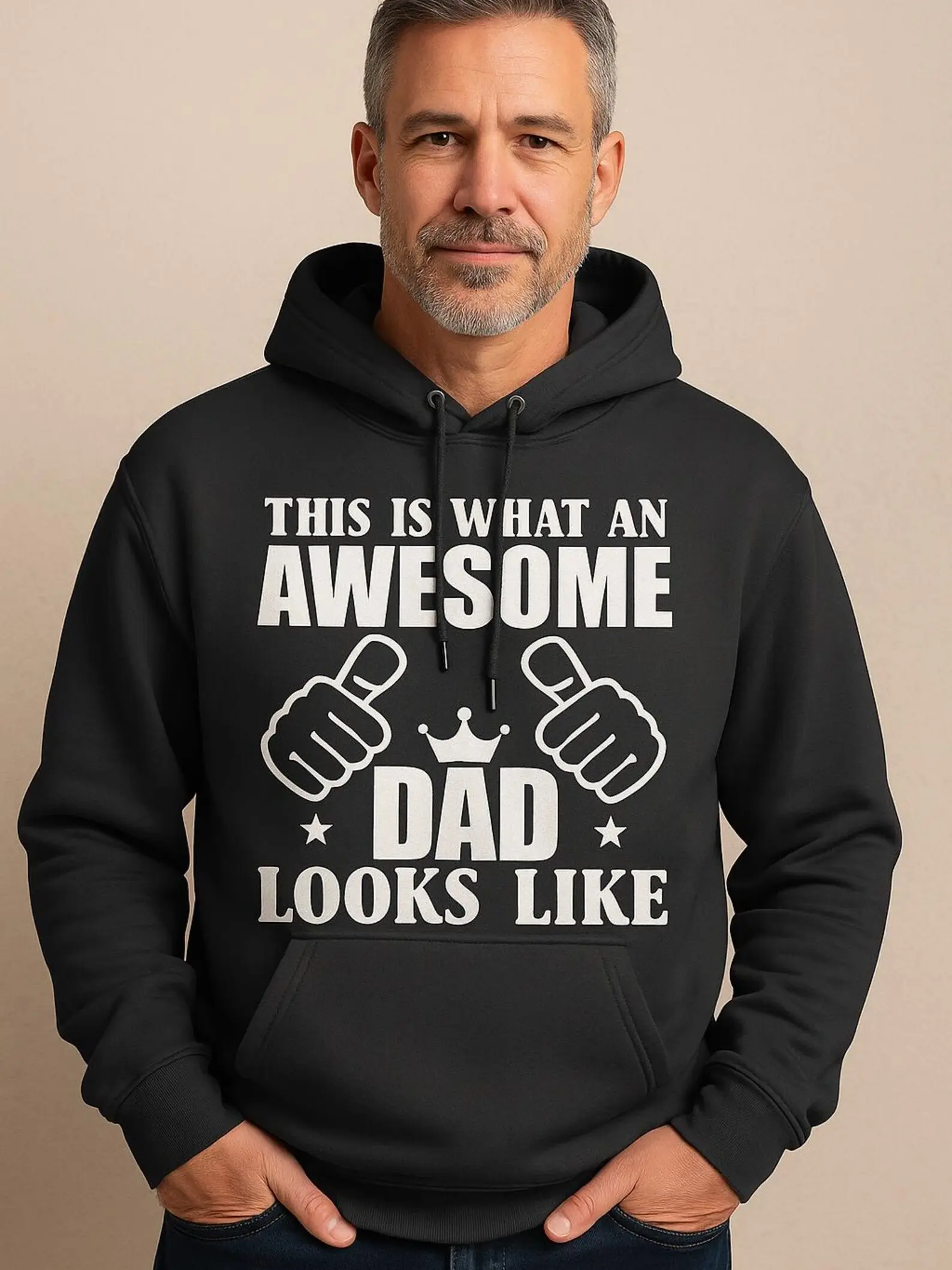Awesome Dad Hooded Sweatshirt Hoodie, Gift for Dads, Father's Day Hoodie, Casual Wear, Cozy Fashion, Gift for Birthday's