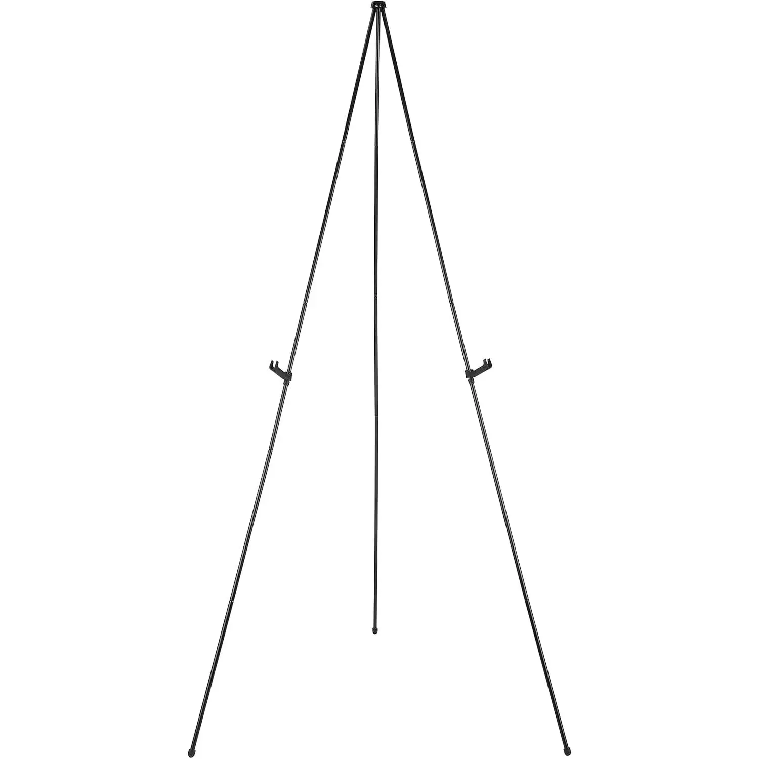 Collapsible Tripod Poster Easel - Lightweight Steel Floor Display Stand, Black for Artists, Business Meetings, Conferences, Supports 5 Lbs, Adjustable Height