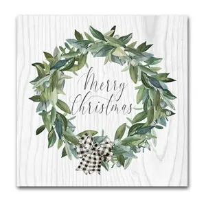 Courtside Market Snowberry Wreath 24x24 Canvas