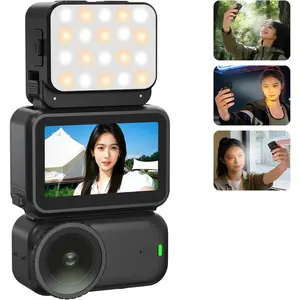 Action 6  Mini LED Fill Light, Photography Fill Video Lighting with Quick-Release Cold Shoe Adapter, 3 Color Modes, 4 Levels Brightness for   Nano Camera Accessories
