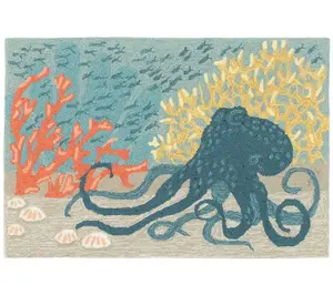 Liora Manne Frontporch Octopus Rug Ocean 24" x36"