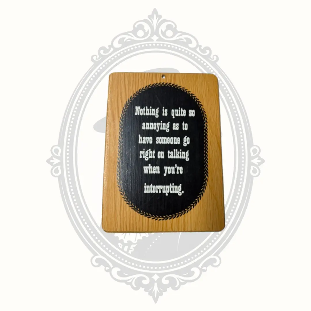 Vintage Humorous Lightweight 1-Piece Wooden Indoor Wall Plaque Decor, "Nothing Is Quite So Annoying..." Funny Quote Sign - Room Decor Gift with Sticker, One-Piece