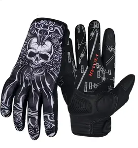 Skull Ghost Touchscreen Compatible Riding MTB Bike Gloves for Running Climbing Riding Biking Outdoor Sports, Gift for Men Women