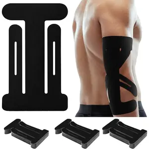 30 Count Kinesiology Tape for Elbow Pre Cut Waterproof Elbow Tape Original Cotton Athletic Latex Free Relief Muscle Support Pain for Sports and Long Lasting Support(Black)