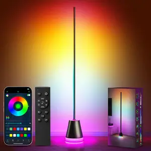 RGB LED Corner Floor Lamp,172 LEDs Bright Standing Lamps for Living Room with APP and Remote,Modern Floor Lamp with  Sync and 16 Million Colors, Ambient Lighting for Bedroom