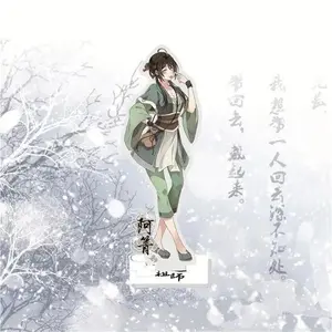 Hot Anime Acrylic Big Stand Model MO DAO ZU SHI Cartoon Figures Wei Wu Xian and Lan Wang Ji Su She Wen Ning Collection Gifts