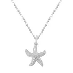 EVRY JEWELS Gold or Silver Plated Women's Hypoallergenic Starfish Necklace