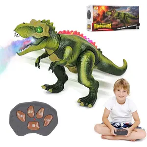 Remote Control Dinosaur Toy Suitable for Children Aged 3-5-7, Upgraded Version of Tyrannosaurus Rex Dinosaur Toy with Light Changing Function, Realistic Roaring Sound, Remote Control Walking Dinosaur Robot Suitable for Children Aged 4-7