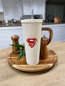 Mom Starbucks Cup | Supermom Studded Tumbler | Gifts for Mom | Best Mom Birthday Gift | Mother's Day Coffee Cup Matte White