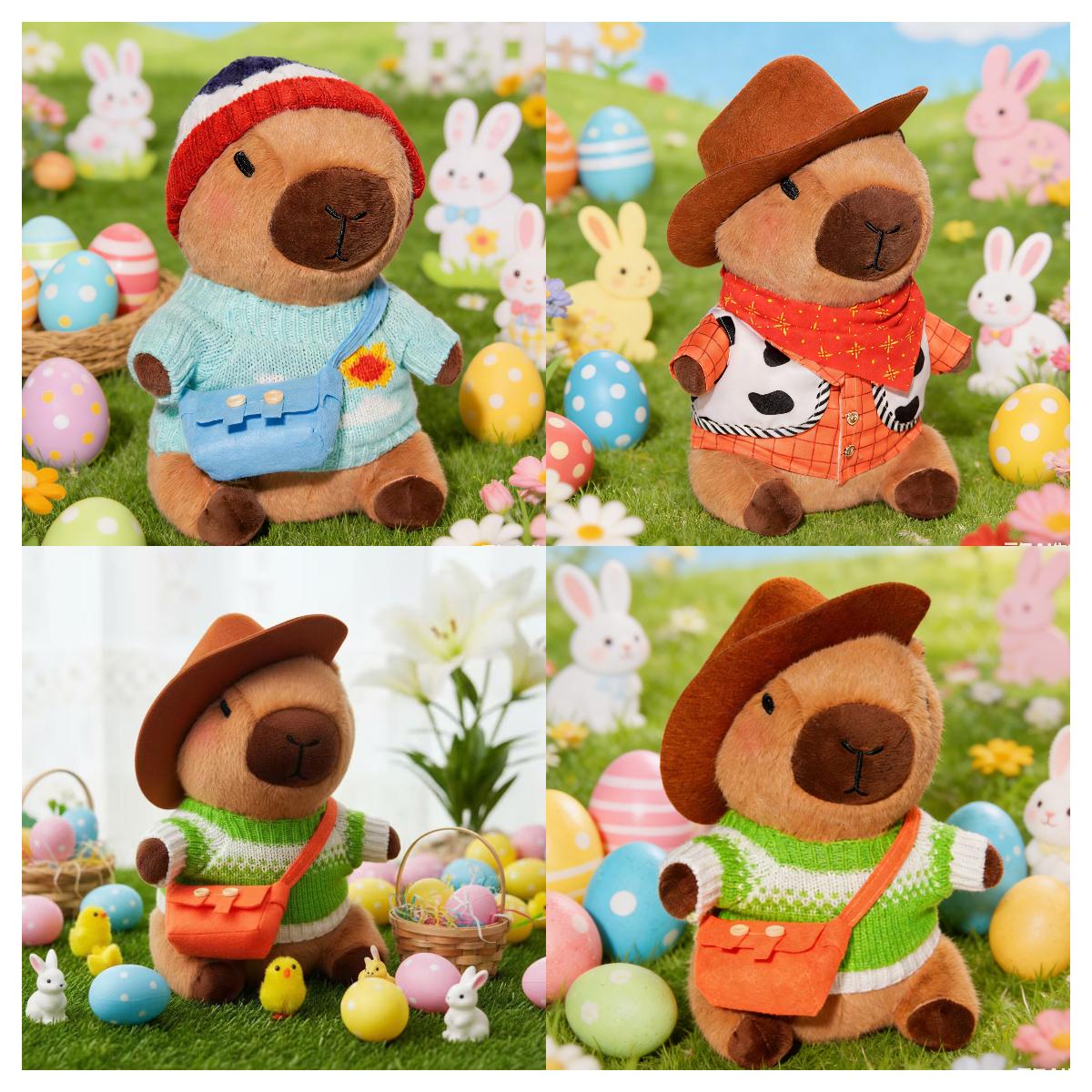 10.2 Inch Dress-Up Capybara Plush animals with Outfit Accessories, Cute Capybara Stuffed Doll with Hats, Sweaters, Bags and Bandana, Soft Gift Plush for Room Decor 10.2 Inch Dress-Up Capybara Plush animals with Outfit Accessories, Cute Capybara Stuffed Doll with Hats, Sweaters, Bags and Bandana, Soft Gift Plush for Room Decor