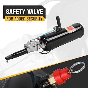 TUFFIOM 2.1 Gallon Air Tire Bead Blaster Seater w/Pressure Gauge & Handle, Wheel Trigger Seating Tool Inflator Tank for Motorcycle ATV Car, 87-116PSI Operating Pressure, Black