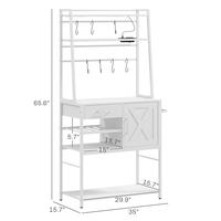 White, 4 Shelves+1 Drawer+1 Cabinet