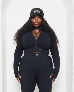 Black Signature Zipper Biker Jacket