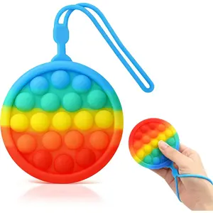 Upgraded Endless Pop Fidget Toy, Sensory Bubble Poppers for Kids and Adults - Push, Poke, Squeeze for Stress Relief, Silicone Bubble Board for Party, Travel, Office, Classroom Gifts