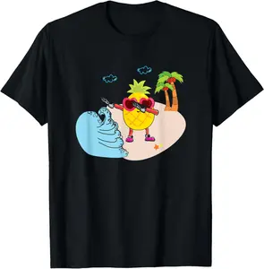 100%cotton Dabbing pineapple sunglasses T-Shirt