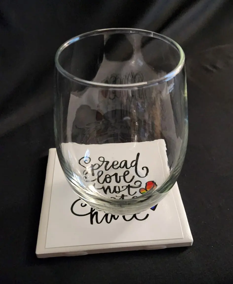 Handcrafted set of 4 individual 4"x4” ceramic tile coasters featuring original designs/uplifting messages. Sealed, durable, and perfect for everyday use/gifting.