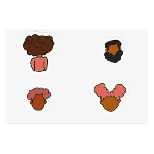 Diverse Hair Sticker Sheets - Perfect for Scrapbooking, Journals, Planners, Gifts, and More!