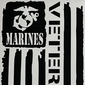 US Flag Veteran Car Decal - Made in USA, Army, Navy, Marines, Airforce, US Coast Guard
