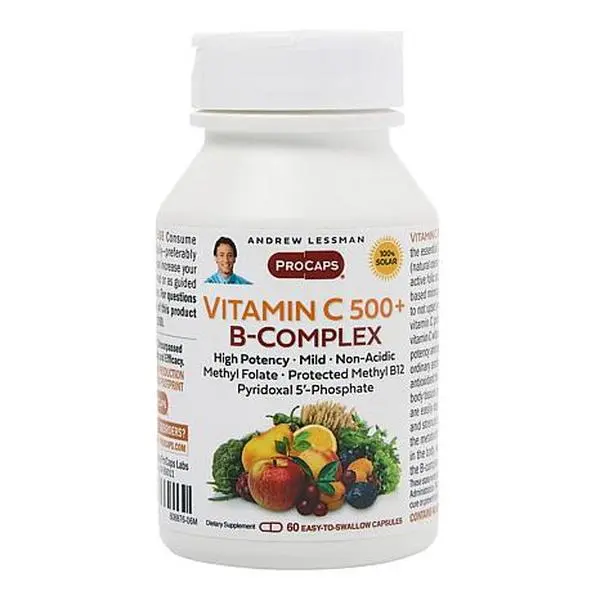 Andrew Lessman Vitamin C 500 Plus B-Complex - 60 Capsules