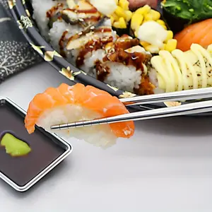 10 Pairs Reusable 304 Stainless Steel Chopsticks - Multicolor, Lightweight Non-Slip Kitchen Utensils, Dishwasher-Safe Silvery Cutlery Gift Set