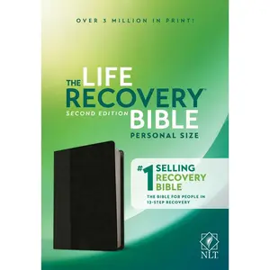 NLT Life Recovery Bible, Second Edition, Personal Size (Leatherlike, Black/Onyx) -- New Living Translation - Bible