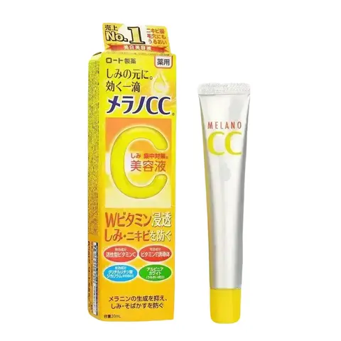 MELANO CC Anti-Spot Moisturizing Essence - 20ml Japan Pack, 20g Salicylic Acid Formula for Sensitive Skin with Oil Control, Anti-Aging & Dark Spot Fading, 24 Months Shelf Life Daily Skincare Solution