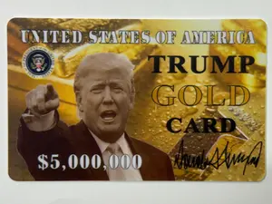Donald Trump GOLD CARD ID Card Plastic US Citizen ICE MAGA Funny Gift Prank Immigration Visa