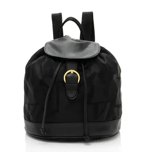 Pre-owned SALVATORE FERRAGAMO Nylon Backpacks Ferragamo Vintage Gancini Drawstring Mini Backpack